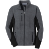 Custom Port Authority R-Tek Pro Fleece Full-Zip Jacket. Charcoal Heather Gray/Black