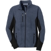 Custom Port Authority R-Tek Pro Fleece Full-Zip Jacket. Navy Blue Heather/Black