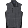 Custom Port Authority R-Tek Pro Fleece Full-Zip Vest. Charcoal Heather Gray/Black