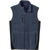 Custom Port Authority R-Tek Pro Fleece Full-Zip Vest. Navy Blue Heather/Black