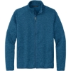 Custom Port Authority Sweater Fleece Jacket. Medium Blue Heather