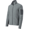 Custom Port Authority Summit Fleece Full-Zip Jacket. Frost Grey/Mag