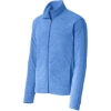 Custom Port Authority Heather Microfleece Full-Zip Jacket. Light Royal Blue Heather