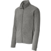Custom Port Authority Heather Microfleece Full-Zip Jacket. Pearl Grey Hea
