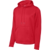 Custom Sport-Tek Sport-Wick Fleece Hooded Pullover. Deep Red