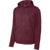 Custom Sport-Tek Sport-Wick Fleece Hooded Pullover. Maroon Red