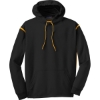 Custom Sport-Tek Tech Fleece Colorblock Hooded Sweatshirt. Black/Gold