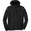 Custom Sport-Tek Tech Fleece Colorblock Hooded Sweatshirt. Black/White