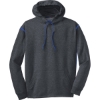 Custom Sport-Tek Tech Fleece Colorblock Hooded Sweatshirt. Graphite Heather Gray/True Royal