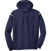 Custom Sport-Tek Tech Fleece Colorblock Hooded Sweatshirt. True Navy Blue/White