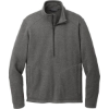 Custom Port Authority Arc Sweater Fleece 1/4-Zip Gray Smoke Heather