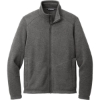 Custom Port Authority Arc Sweater Fleece Jacket Gray Smoke Heather
