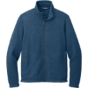 Custom Port Authority Arc Sweater Fleece Jacket Insignia Blue Heather