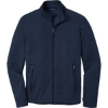 Custom Port Authority Collective Striated Fleece Jacket. Riv Bl Nvy Hth