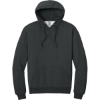 Custom Jerzees Ultimate Unisex CVC Ring Spun Hooded Sweatshirt Black Ink Heather