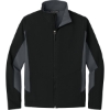 Custom Port Authority Core Colorblock Soft Shell Jacket. Black/Bat Grey