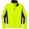 Custom Port Authority Core Colorblock Soft Shell Jacket. Safety Yellow/Black