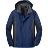 Custom Port Authority Colorblock 3-in-1 Jacket. Admiral Blue/Black/Magnet Gray