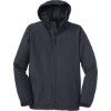 Custom Port Authority Hooded Charger Jacket. Batlshp Grey