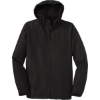 Custom Port Authority Hooded Charger Jacket. True Black