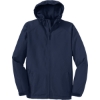 Custom Port Authority Hooded Charger Jacket. True Navy Blue