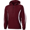 Custom Sport-Tek Colorblock Raglan Anorak. Maroon/White