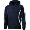 Custom Sport-Tek Colorblock Raglan Anorak. True Navy Blue/White
