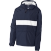 Custom Sport-Tek Zipped Pocket Anorak. True Navy Blue/White