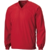 Custom Sport-Tek V-Neck Raglan Wind Shirt. True Red