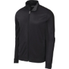 Custom Sport-Tek Tricot Sleeve Stripe Track Jacket. Black/Black
