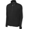 Custom Sport-Tek Tricot Sleeve Stripe Track Jacket. Black/White