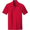 Custom Port Authority Core Classic Pique Pocket Polo. Rich Red