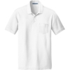 Custom Port Authority Core Classic Pique Pocket Polo. White