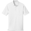 Custom Port Authority Dry Zone UV Micro-Mesh Pocket Polo. White