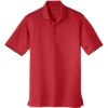 Custom Port Authority Dry Zone UV Micro-Mesh Tipped Polo. Rich Red/Deep Black