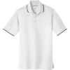 Custom Port Authority Dry Zone UV Micro-Mesh Tipped Polo. White/Dp Black