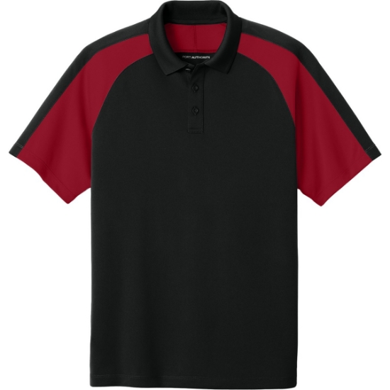 Custom Port Authority Wearever Performance Pique Colorblock Polo DpBk/RichR