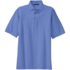Custom Port Authority Heavyweight Cotton Pique Polo. Blueberry