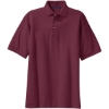 Custom Port Authority Heavyweight Cotton Pique Polo. Burgundy Red