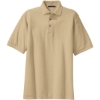 Custom Port Authority Heavyweight Cotton Pique Polo. Stone Beige