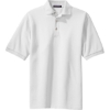 Custom Port Authority Heavyweight Cotton Pique Polo. White