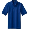 Custom Port Authority Heavyweight Cotton Pique Polo with Pocket. Royal Blue