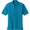 Custom Port Authority Silk Touch Polo Turquoise Blue
