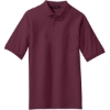 Custom Port Authority Silk Touch Polo with Pocket. Burgundy Red