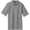 Custom Port Authority Silk Touch Polo with Pocket. Cool Grey