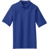 Custom Port Authority Silk Touch Polo with Pocket. Royal Blue