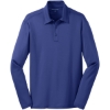 Custom Port Authority Silk Touch Performance Long Sleeve Polo. Royal Blue