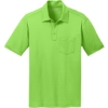 Custom Port Authority Silk Touch Performance Pocket Polo. Lime