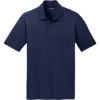 Custom Port Authority Silk Touch Performance Pocket Polo. Navy Blue