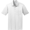 Custom Port Authority Silk Touch Performance Pocket Polo. White